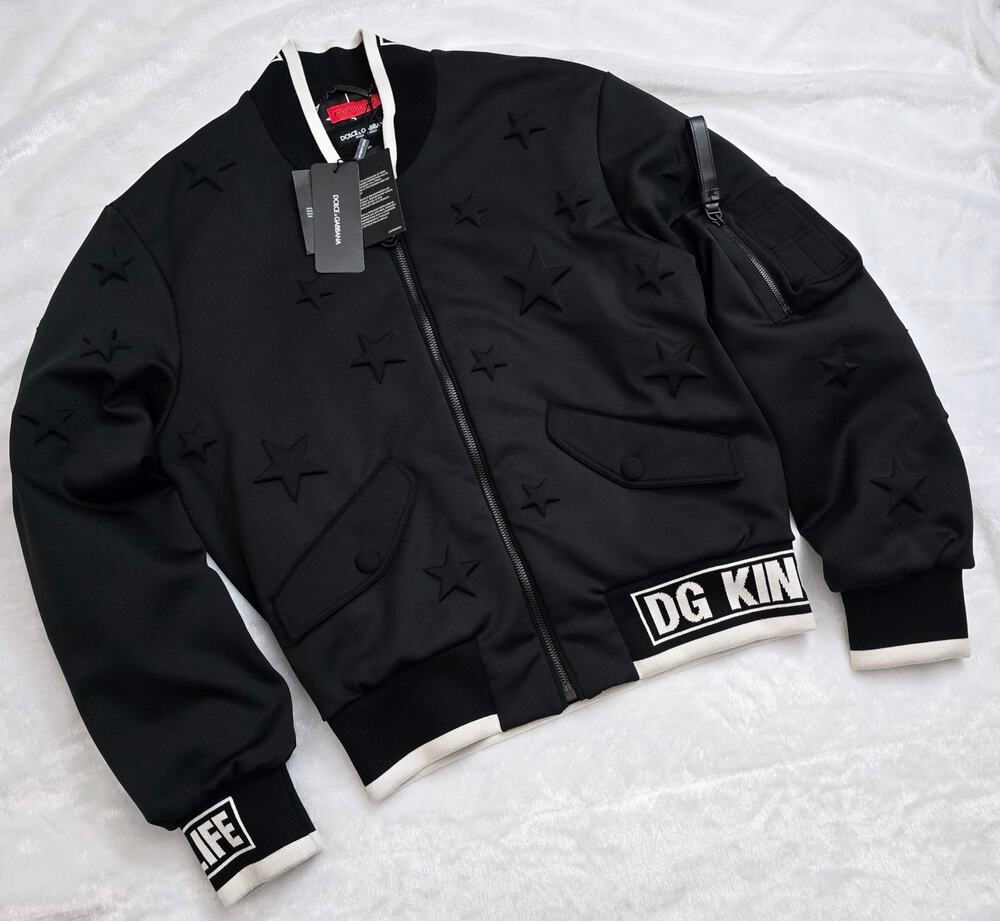 Dolce & Gabbana DG Royals 3D Star Embossed Bomber Jacket | Size S | NWT
